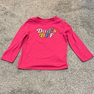 Kids Pink Long Sleeve Shirt - Dad's BFF